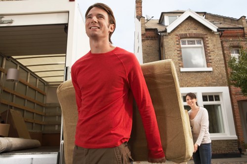 Office relocation equipment prepared for transport in Sheffield