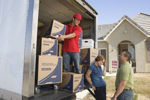Residential and office moving items prepared for van transport in Sheffield