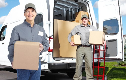 Removal team loading household furniture and boxes for a Sheffield move