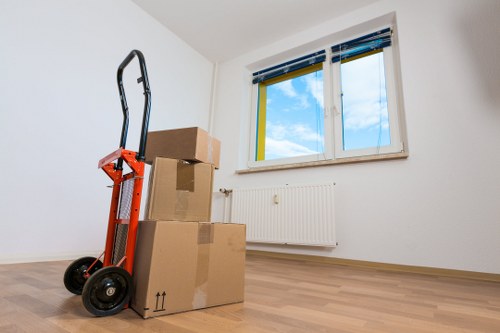 Boxes and packed belongings ready for a Sheffield home move