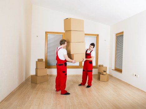 Professional movers handling home removals in a Sheffield property