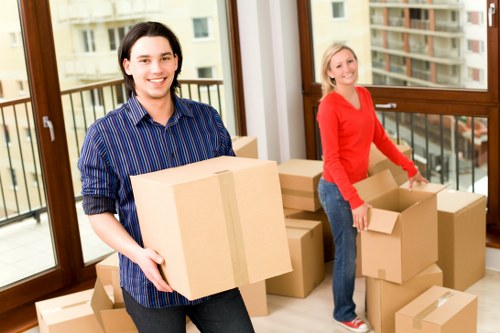Checklist and packed boxes ready for a house move in Sheffield