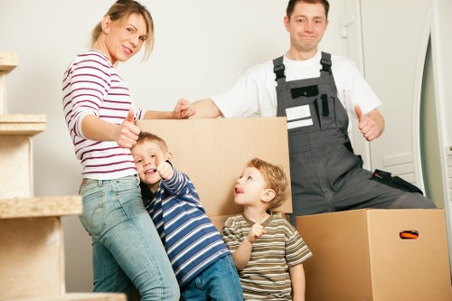 Local Sheffield removals service with boxes and furniture ready for transport